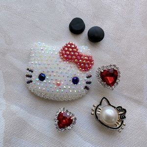 4pc Croc Charms with 2 Croc backs